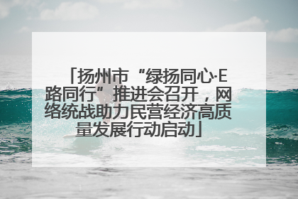 扬州市“绿扬同心·E路同行”推进会召开，网络统战助力民营经济高质量发展行动启动