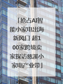 抢占AI智能小家电出海新风口 超100家跨境卖家探访慈溪小家电产业带
