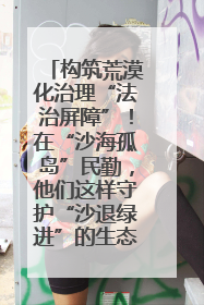 构筑荒漠化治理“法治屏障”！在“沙海孤岛”民勤，他们这样守护“沙退绿进”的生态奇迹