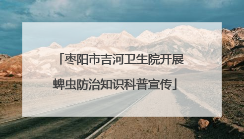 枣阳市吉河卫生院开展蜱虫防治知识科普宣传