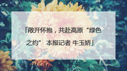 敞开怀抱，共赴高原“绿色之约” 本报记者 牛玉娇