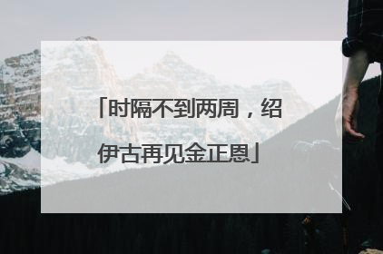 时隔不到两周，绍伊古再见金正恩