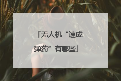 无人机“速成弹药”有哪些