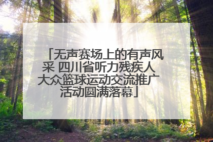 无声赛场上的有声风采 四川省听力残疾人大众篮球运动交流推广活动圆满落幕