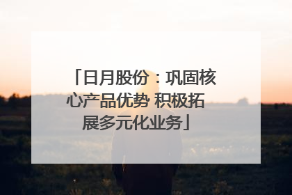 日月股份：巩固核心产品优势 积极拓展多元化业务