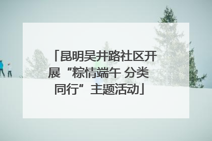昆明吴井路社区开展“粽情端午 分类同行”主题活动