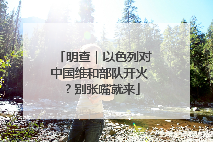 明查｜以色列对中国维和部队开火？别张嘴就来
