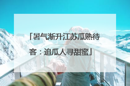 暑气渐升江苏瓜熟待客：追瓜人寻甜蜜