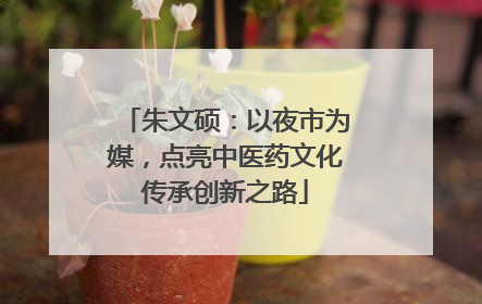 朱文硕：以夜市为媒，点亮中医药文化传承创新之路