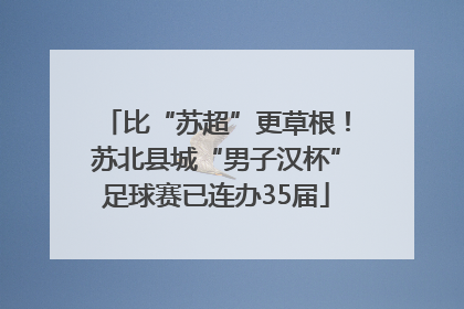 比“苏超”更草根！苏北县城“男子汉杯”足球赛已连办35届