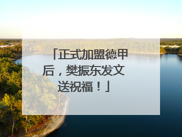 正式加盟德甲后，樊振东发文送祝福！