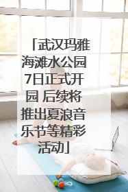 武汉玛雅海滩水公园7日正式开园 后续将推出夏浪音乐节等精彩活动