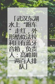 武汉东湖水上“跑车”走红，外形酷似法拉利且有蓝牙音箱，负责人：高峰期一两百人排队