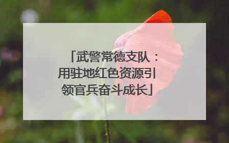 武警常德支队：用驻地红色资源引领官兵奋斗成长