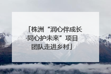 株洲“润心伴成长·同心护未来”项目团队走进乡村