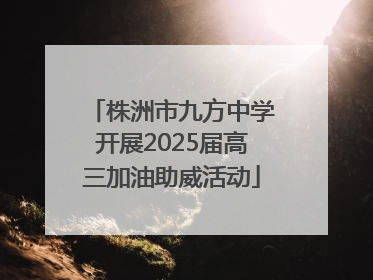 株洲市九方中学开展2025届高三加油助威活动