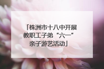 株洲市十八中开展教职工子弟“六一”亲子游艺活动