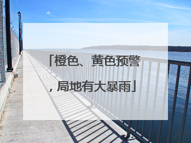橙色、黄色预警，局地有大暴雨