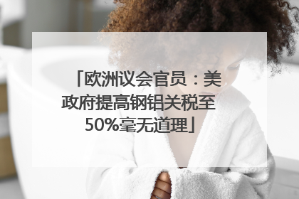 欧洲议会官员：美政府提高钢铝关税至50%毫无道理