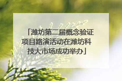 潍坊第二届概念验证项目路演活动在潍坊科技大市场成功举办