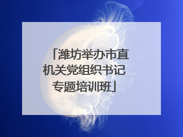 潍坊举办市直机关党组织书记专题培训班