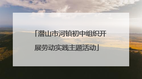 潜山市河镇初中组织开展劳动实践主题活动