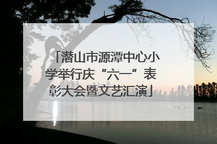 潜山市源潭中心小学举行庆“六一”表彰大会暨文艺汇演