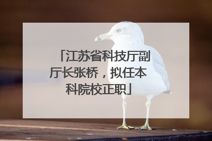 江苏省科技厅副厅长张桥，拟任本科院校正职