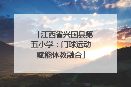 江西省兴国县第五小学：门球运动赋能体教融合
