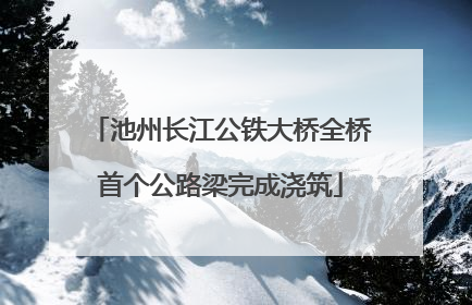 池州长江公铁大桥全桥首个公路梁完成浇筑