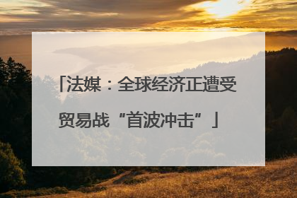 法媒：全球经济正遭受贸易战“首波冲击”
