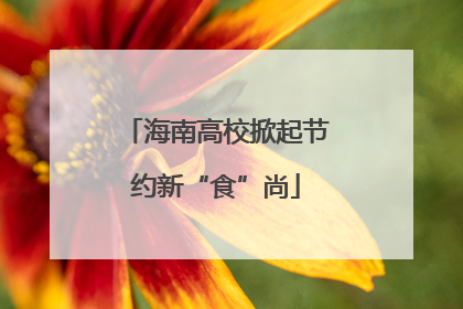 海南高校掀起节约新“食”尚