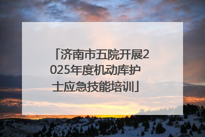济南市五院开展2025年度机动库护士应急技能培训
