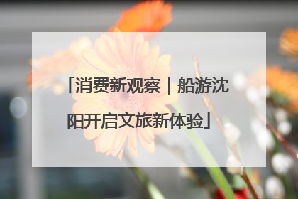 消费新观察｜船游沈阳开启文旅新体验