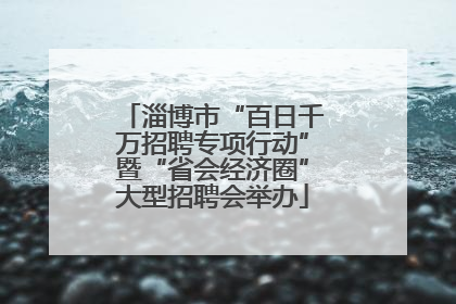 淄博市“百日千万招聘专项行动”暨“省会经济圈”大型招聘会举办