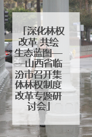 深化林权改革 共绘生态蓝图——山西省临汾市召开集体林权制度改革专题研讨会