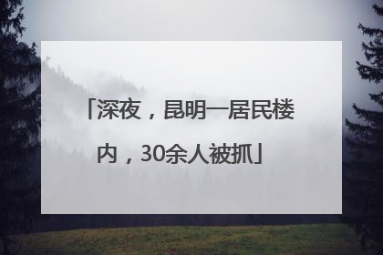 深夜，昆明一居民楼内，30余人被抓