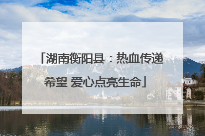 湖南衡阳县：热血传递希望 爱心点亮生命