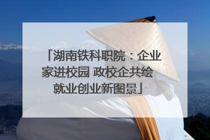 湖南铁科职院：企业家进校园 政校企共绘就业创业新图景