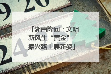 湖南隆回：文明新风生“黄金” 振兴路上展新姿