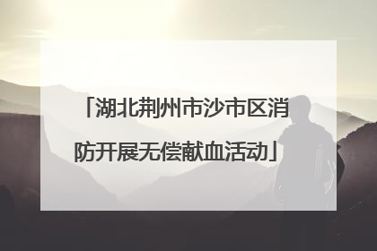 湖北荆州市沙市区消防开展无偿献血活动
