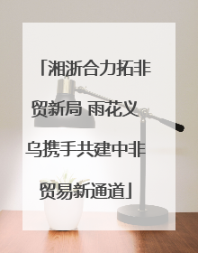 湘浙合力拓非贸新局 雨花义乌携手共建中非贸易新通道