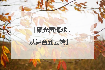 聚光黄梅戏：从舞台到云端