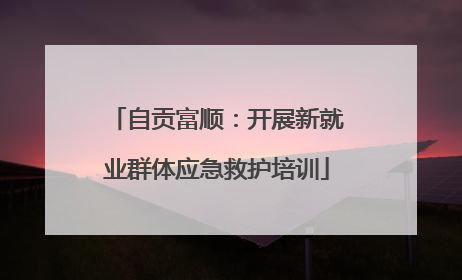自贡富顺：开展新就业群体应急救护培训
