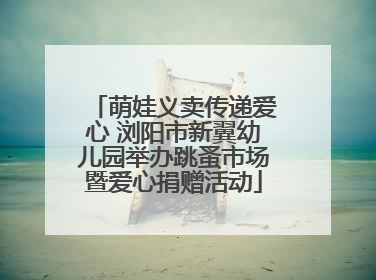 萌娃义卖传递爱心 浏阳市新翼幼儿园举办跳蚤市场暨爱心捐赠活动