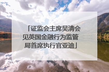 证监会主席吴清会见英国金融行为监管局首席执行官亚迪