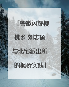 警徽闪耀樱桃乡 刘志硕与北宅派出所的枫桥实践