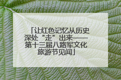 让红色记忆从历史深处“走”出来——第十三届八路军文化旅游节见闻