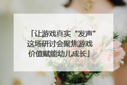 让游戏真实“发声” 这场研讨会聚焦游戏价值赋能幼儿成长