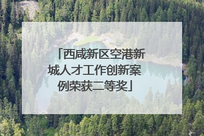 西咸新区空港新城人才工作创新案例荣获二等奖